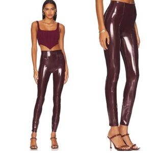 Spanx Burgundy High-Shine patent leather
